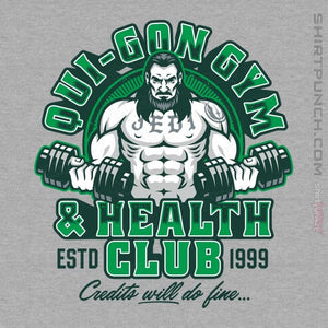 Daily_Deal_Shirts Magnets / 3"x3" / Sports Grey Qui-Gon Gym