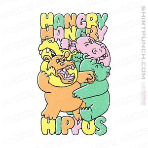 Secret_Shirts Magnets / 3"x3" / White Hangry Hippos