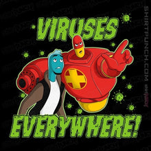 Load image into Gallery viewer, Daily_Deal_Shirts Magnets / 3&quot;x3&quot; / Black Viruses Everywhere
