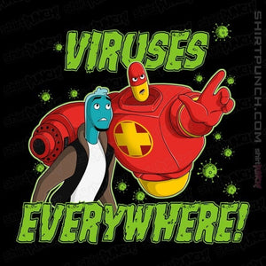 Daily_Deal_Shirts Magnets / 3"x3" / Black Viruses Everywhere
