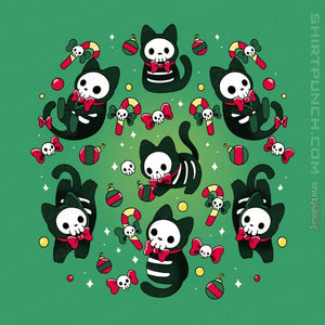 Daily_Deal_Shirts Magnets / 3"x3" / Irish Green Creepy Xmas Kittens