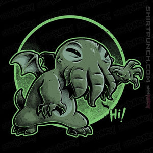 Daily_Deal_Shirts Magnets / 3"x3" / Black Cthulhu Says Hi