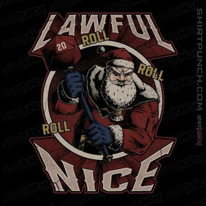 Shirts Magnets / 3"x3" / Black Lawful Nice Santa