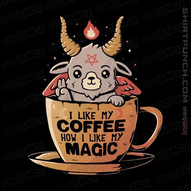Secret_Shirts Magnets / 3"x3" / Black Black Coffee Cup