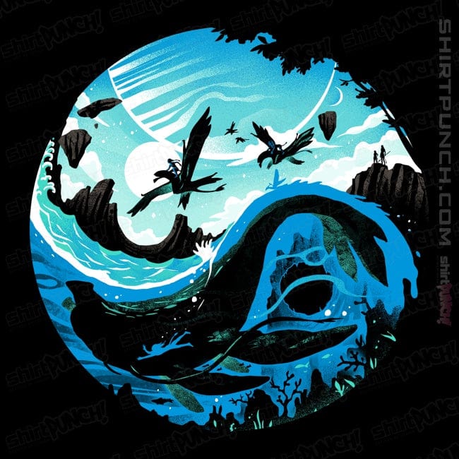 Daily_Deal_Shirts Magnets / 3"x3" / Black Yin Yang Of Water
