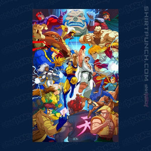 Secret_Shirts Magnets / 3"x3" / Navy XMen V Street Fighter