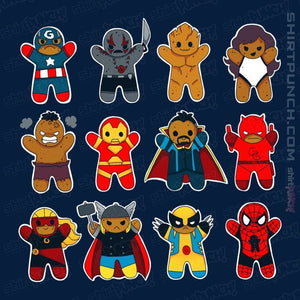 Daily_Deal_Shirts Magnets / 3"x3" / Navy Ginger Heroes