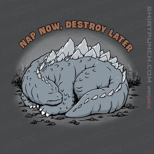 Daily_Deal_Shirts Magnets / 3"x3" / Charcoal Nap & Destroy