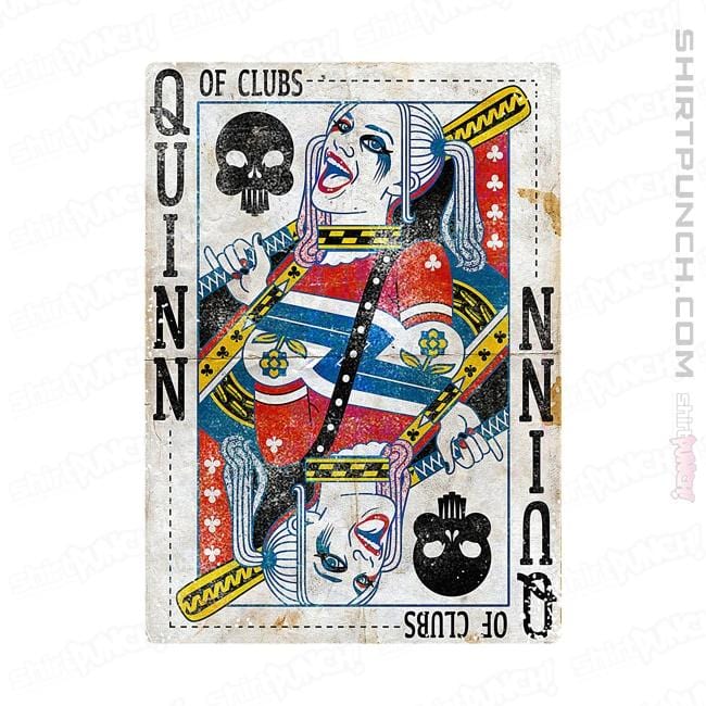 Shirts Magnets / 3"x3" / White Quinn of Clubs