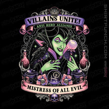 Load image into Gallery viewer, Daily_Deal_Shirts Magnets / 3&quot;x3&quot; / Black Villains Unite Maleficent
