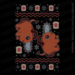 Shirts Magnets / 3"x3" / Black Devil Dog Christmas