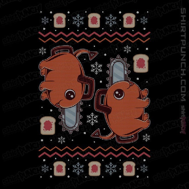 Shirts Magnets / 3"x3" / Black Devil Dog Christmas