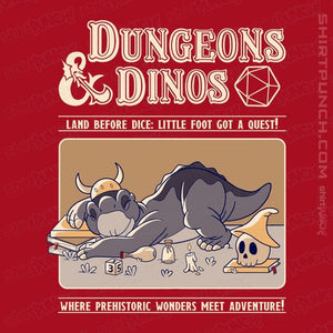 Daily_Deal_Shirts Magnets / 3"x3" / Red Dungeons And Dinos