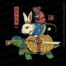 Load image into Gallery viewer, Shirts Magnets / 3&quot;x3&quot; / Black Kame, Usagi, and Ratto Ninjas
