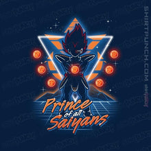 Load image into Gallery viewer, Shirts Magnets / 3&quot;x3&quot; / Navy Retro Saiyan Prince
