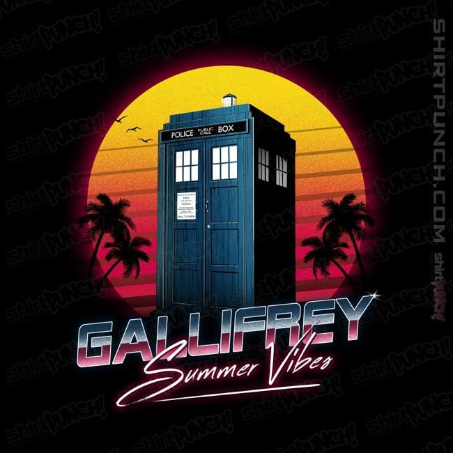 Shirts Magnets / 3"x3" / Black Gallifrey Summer Vibes