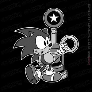 Shirts Magnets / 3"x3" / Black Retro Sonic
