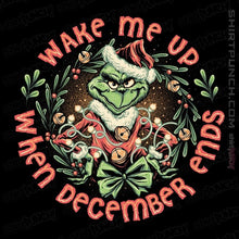 Load image into Gallery viewer, Daily_Deal_Shirts Magnets / 3&quot;x3&quot; / Black Wake Me Up When December Ends
