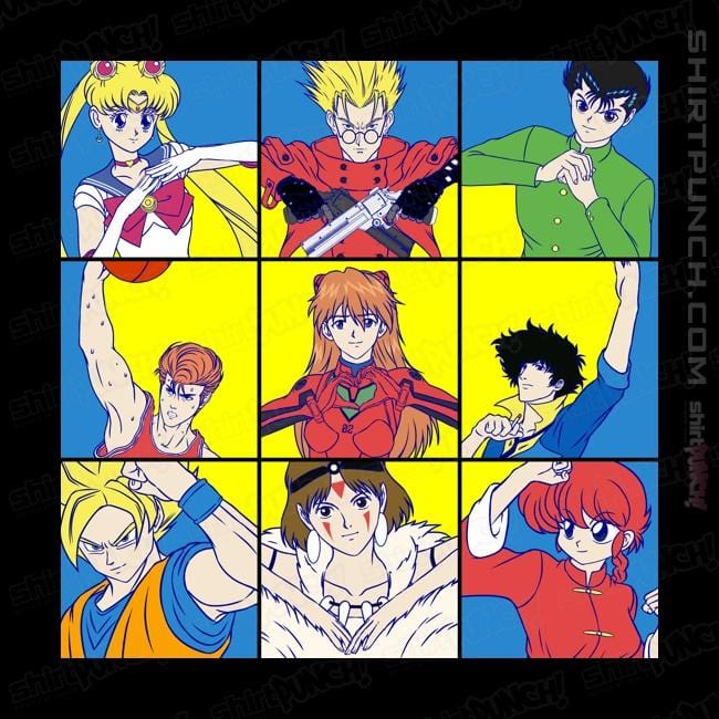 Daily_Deal_Shirts Magnets / 3"x3" / Black The Anime Heart Of A 90s Kid