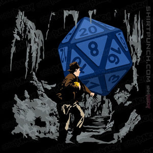 Daily_Deal_Shirts Magnets / 3"x3" / Black Indy And The Dice Of Doom