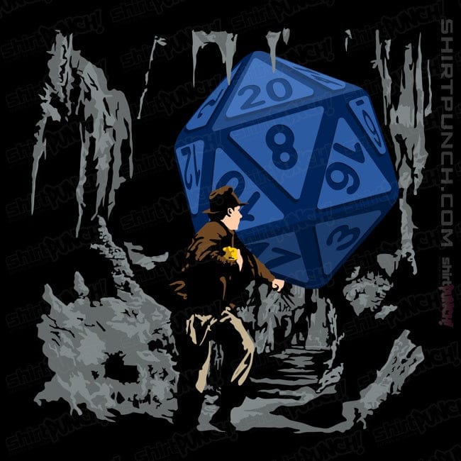 Daily_Deal_Shirts Magnets / 3"x3" / Black Indy And The Dice Of Doom
