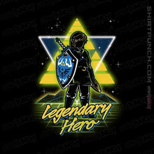 Load image into Gallery viewer, Shirts Magnets / 3&quot;x3&quot; / Black Retro Legendary Hero
