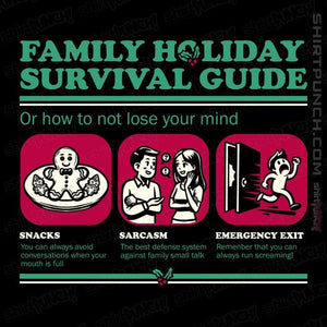 Daily_Deal_Shirts Magnets / 3"x3" / Black Family Holiday Survival Guide