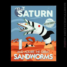 Load image into Gallery viewer, Shirts Magnets / 3&quot;x3&quot; / Black Visit Saturn
