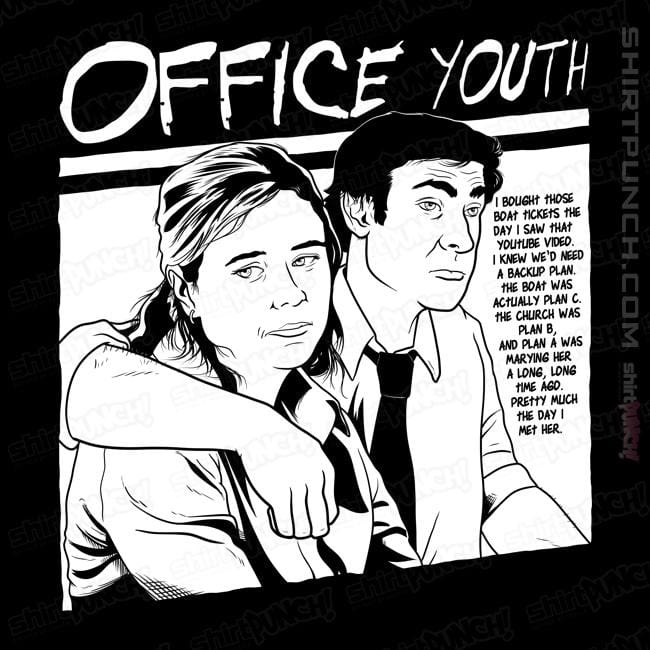 Shirts Magnets / 3"x3" / Black Office Youth