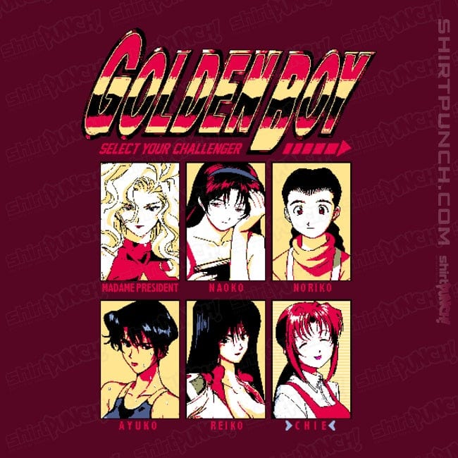 Daily_Deal_Shirts Magnets / 3"x3" / Maroon Golden Boy