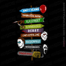 Load image into Gallery viewer, Daily_Deal_Shirts Magnets / 3&quot;x3&quot; / Black Horror Town
