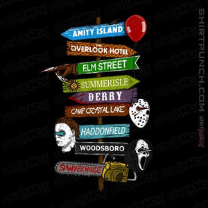Daily_Deal_Shirts Magnets / 3"x3" / Black Horror Town