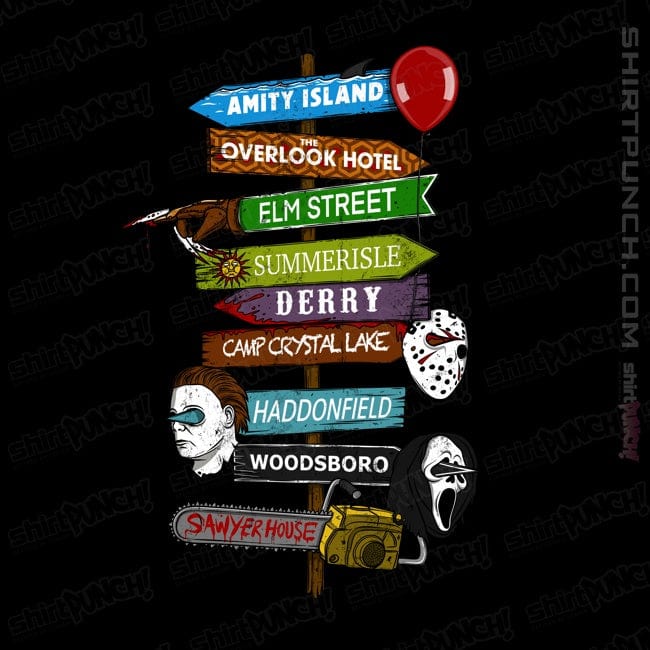 Daily_Deal_Shirts Magnets / 3"x3" / Black Horror Town
