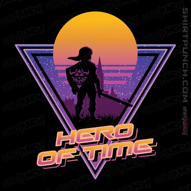 Daily_Deal_Shirts Magnets / 3"x3" / Black Neon Hero Of Time