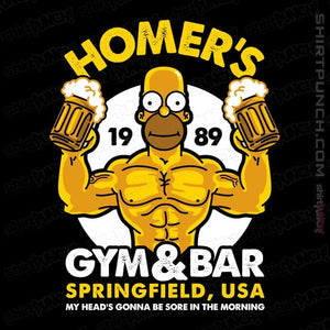 Shirts Magnets / 3"x3" / Black Homer's Gym