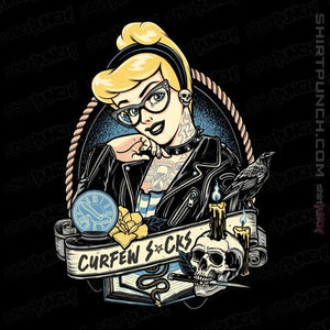 Daily_Deal_Shirts Magnets / 3"x3" / Black Rocker Cinderella