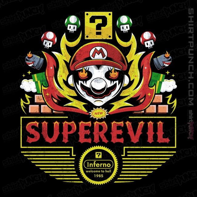 Shirts Magnets / 3"x3" / Black Superevil Inferno
