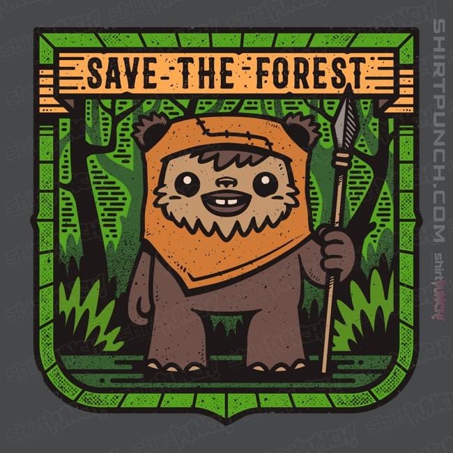 Shirts Magnets / 3"x3" / Charcoal Save The Forest