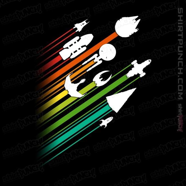 Shirts Magnets / 3"x3" / Black Warp Speed