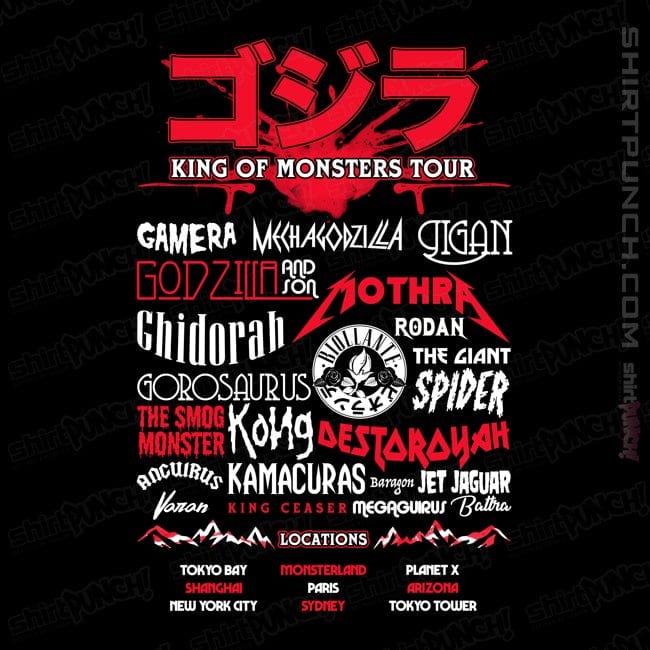 Shirts Magnets / 3"x3" / Black Godzilla Fest