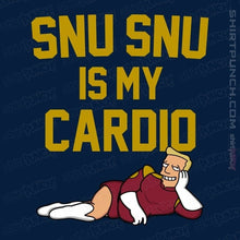 Load image into Gallery viewer, Shirts Magnets / 3&quot;x3&quot; / Navy Snu Snu Is My Cardio
