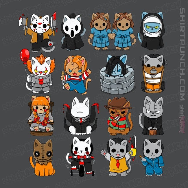 Daily_Deal_Shirts Magnets / 3"x3" / Charcoal The Horror Kittens