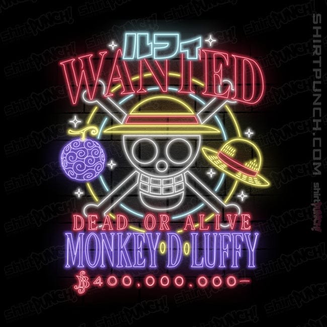 Shirts Magnets / 3"x3" / Black Luffy Neon