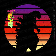 Load image into Gallery viewer, Shirts Magnets / 3&quot;x3&quot; / Black Sunset Kaiju
