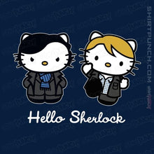 Load image into Gallery viewer, Shirts Magnets / 3&quot;x3&quot; / Navy Hello Sherlock
