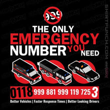 Load image into Gallery viewer, Secret_Shirts Magnets / 3&quot;x3&quot; / Black Emergency Number
