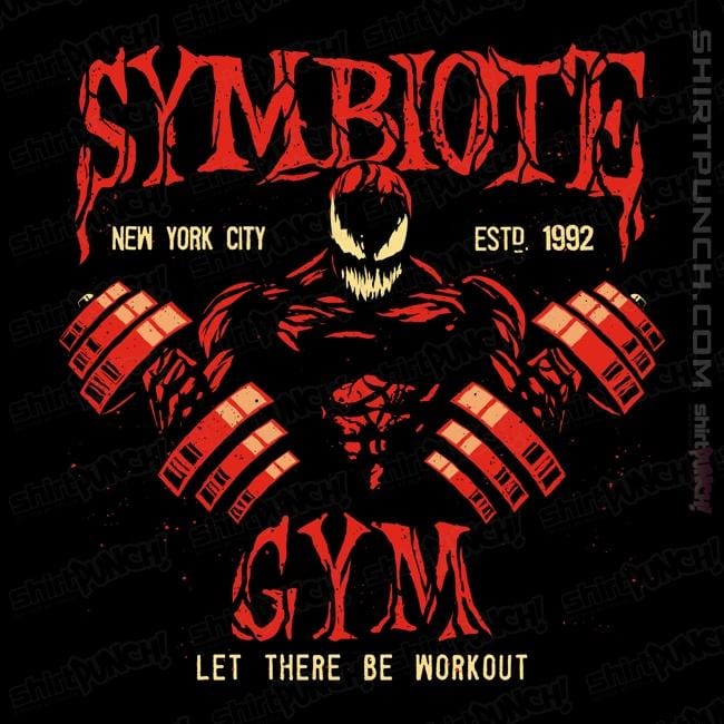 Daily_Deal_Shirts Magnets / 3"x3" / Black Symbiote Gym