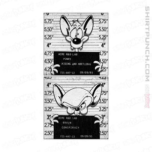 Secret_Shirts Magnets / 3"x3" / White Pinky And Brain Mugshot