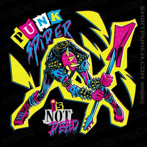 Daily_Deal_Shirts Magnets / 3"x3" / Black Punk Spider Is Not Dead