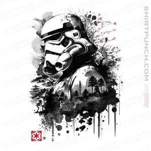 Daily_Deal_Shirts Magnets / 3"x3" / White Trooper In The Forest Sumi-e